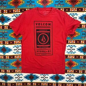 Volcom Graphic T-Shirt‎ Embrace The Strange Stone 91 Red Men's M